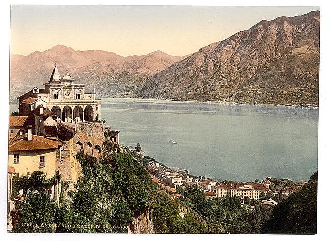 Locarno Madonna del Sasso Tessin 2 Vintage A4 Photo Print