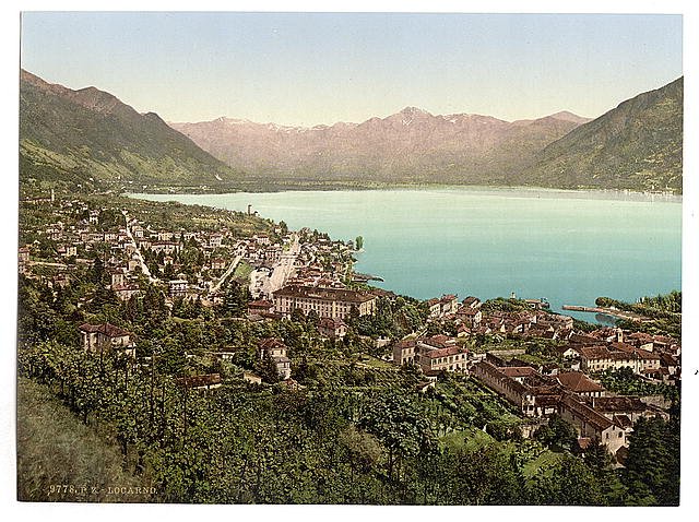 Locarno general view I Tessin Vintage A4 Photo Print