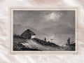 Loch Katterin Scotland Pernot 1827 Vintage A4 Photo Print