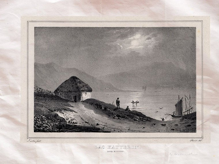 Loch Katterin Scotland Pernot 1827 Vintage A4 Photo Print