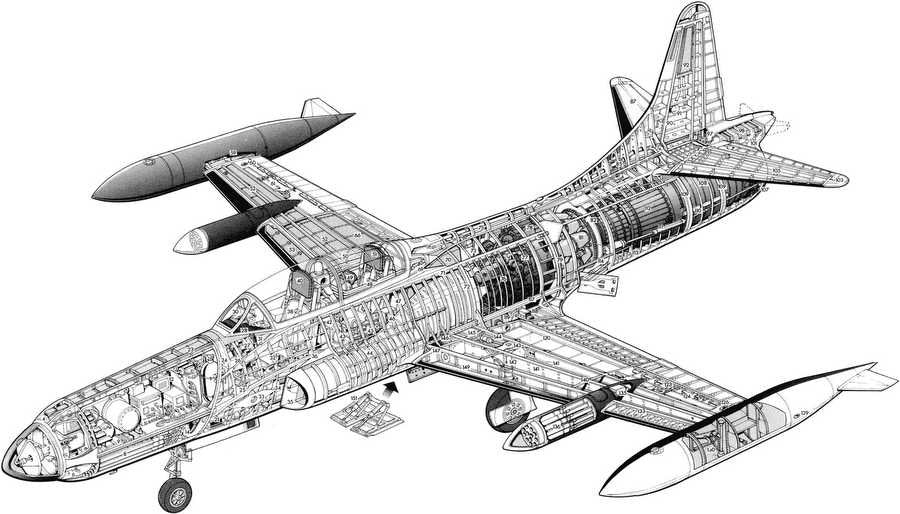 Lockheed F 94 Starfire cutaway A4 Photo Print