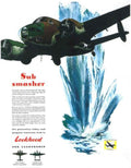 Lockheed Hudson Explosion Vintage Retro Advert Poster A4 Photo Print