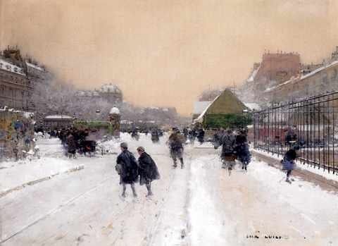 Loir Luigi Paris Sous LNeige A4 Photo Print