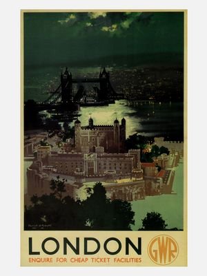 London 2 Gwr Advert A4 Photo Print