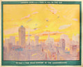 London 2026 Skyline Vintage Retro Advert Poster A4 Photo Print