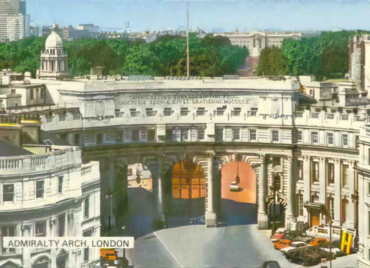 London Admiralty Arch 1960's Vintage A4 Photo Print