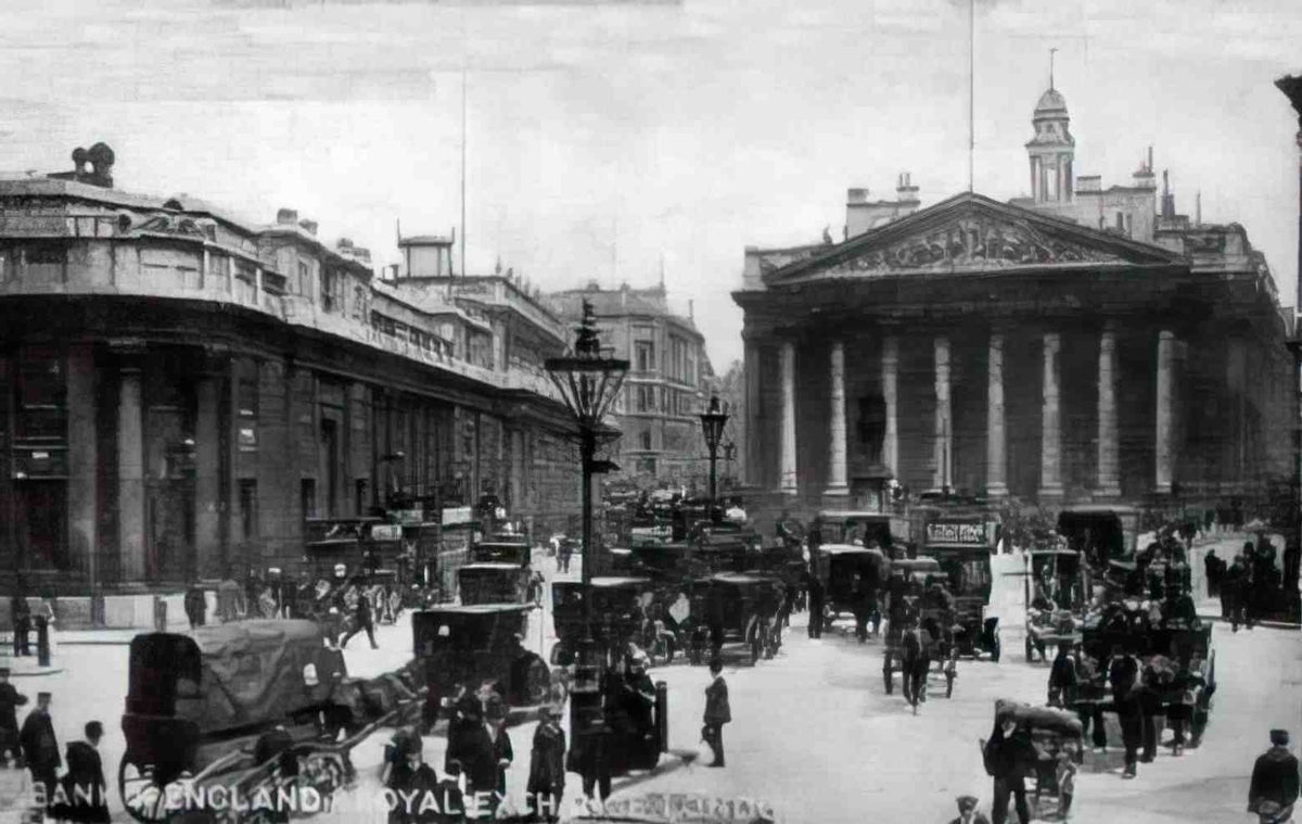 London Bank of England Royal Exchange Vintage A4 Photo Print