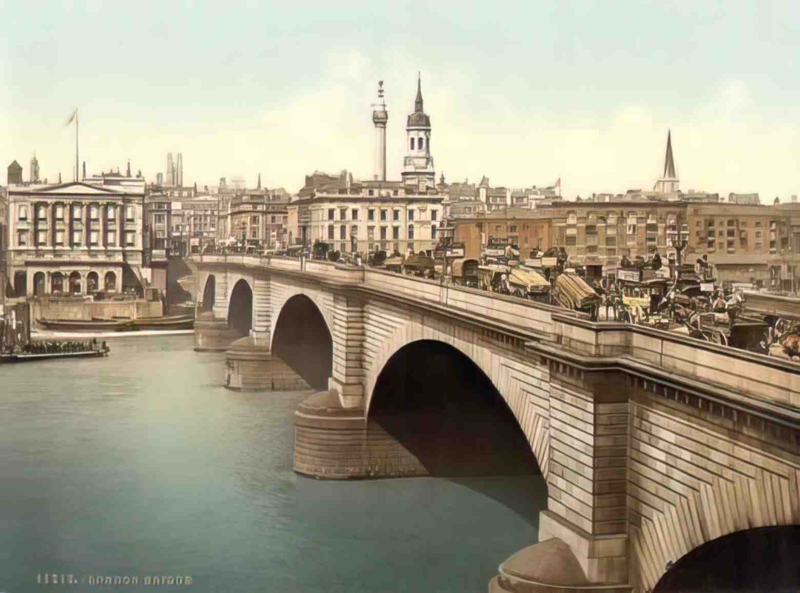 London Bridge II Vintage A4 Photo Print