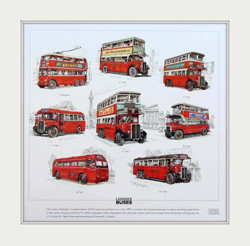 London Buses Vintage Vintage Retro Advert Poster A4 Photo Print