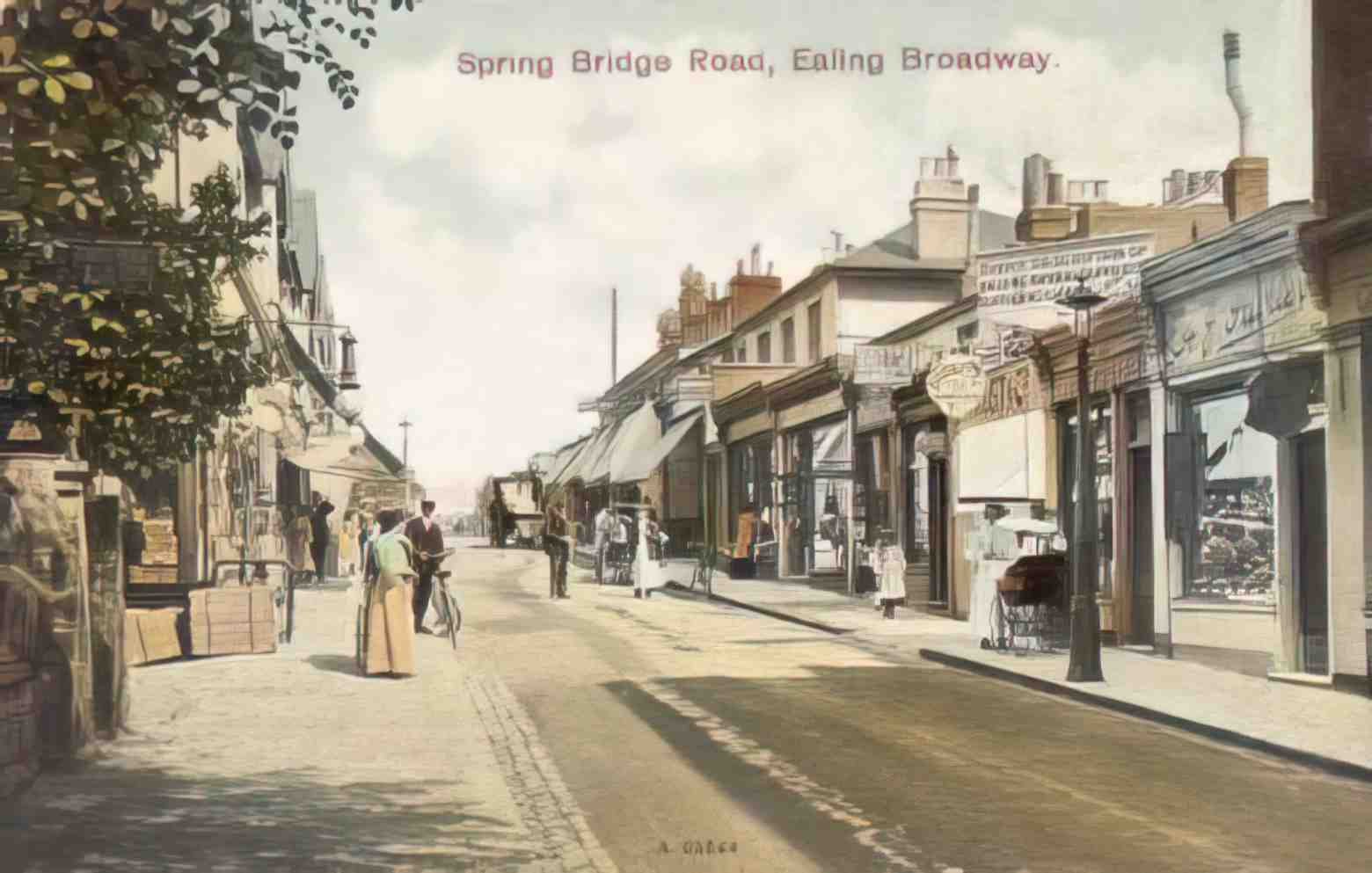 London Ealing Broadway Spring Bridge Road Vintage A4 Photo Print
