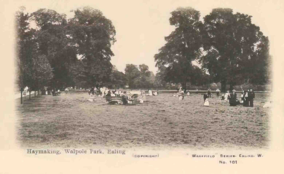 London Ealing Haymaking Walpole Park Vintage A4 Photo Print
