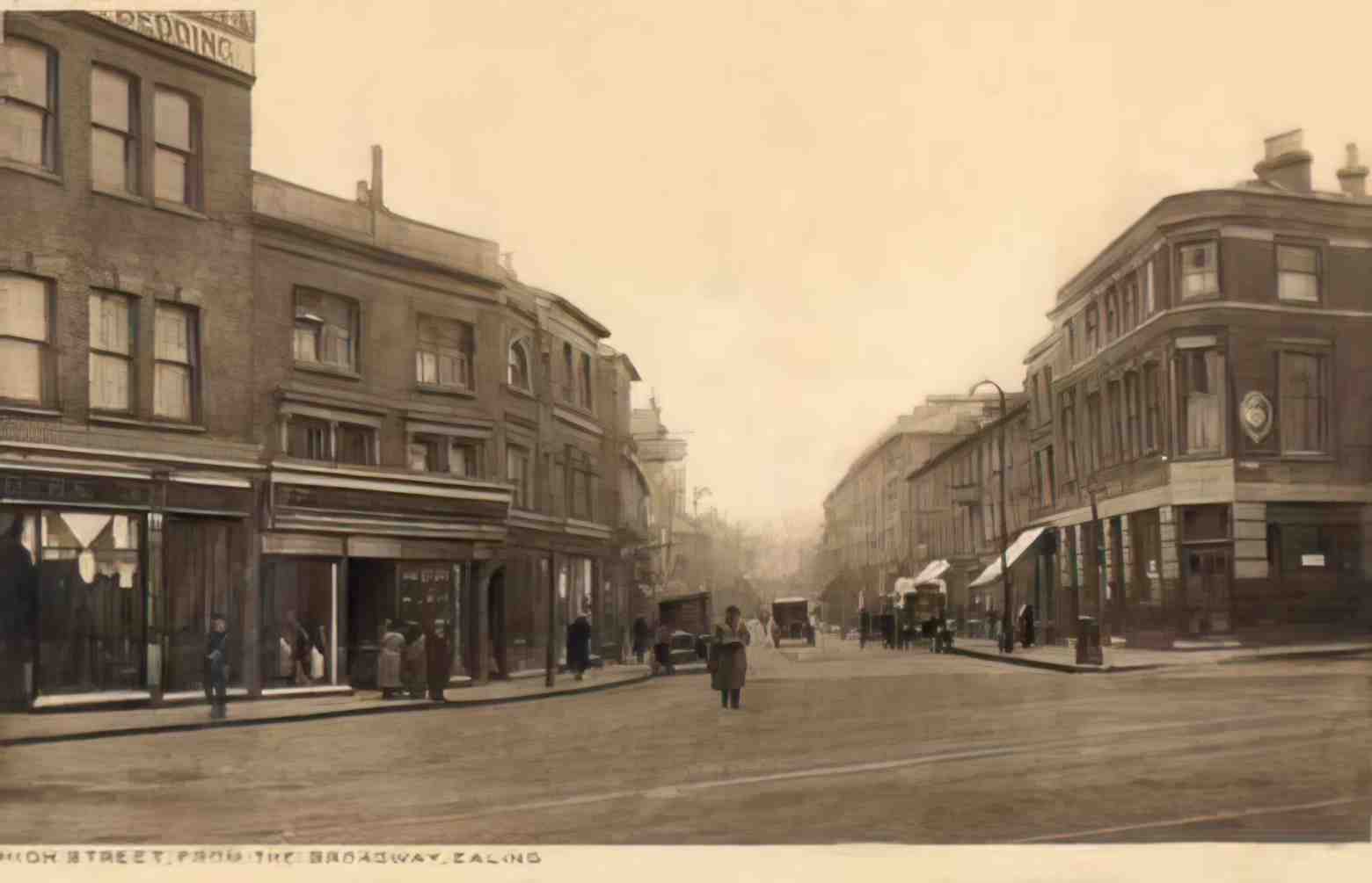 London Ealing High Street from the Broadway Vintage A4 Photo Print