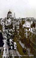 London Fleet Street and St Pauls Cathedral 1930s Vintage A4 Photo Print