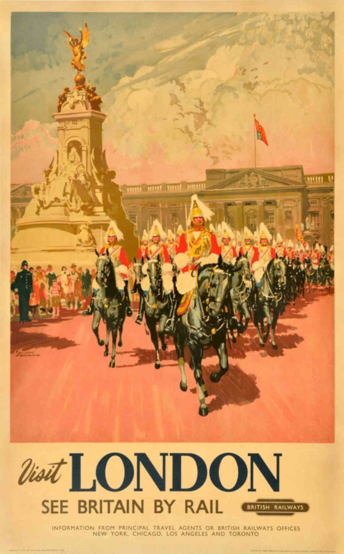 London Guards Rail Vintage Retro Advert Poster A4 Photo Print