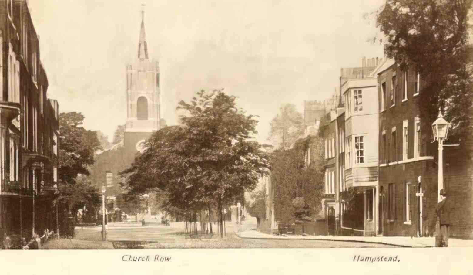 London Hampstead Church Row Vintage A4 Photo Print