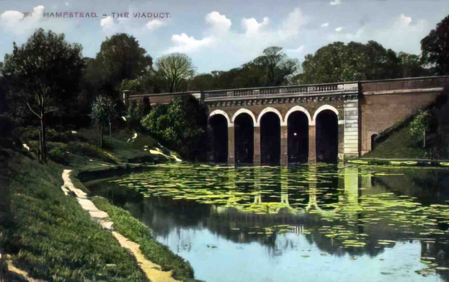 London Hampstead The Viaduct Vintage A4 Photo Print