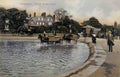 London Hampstead White Stone Pond Vintage A4 Photo Print