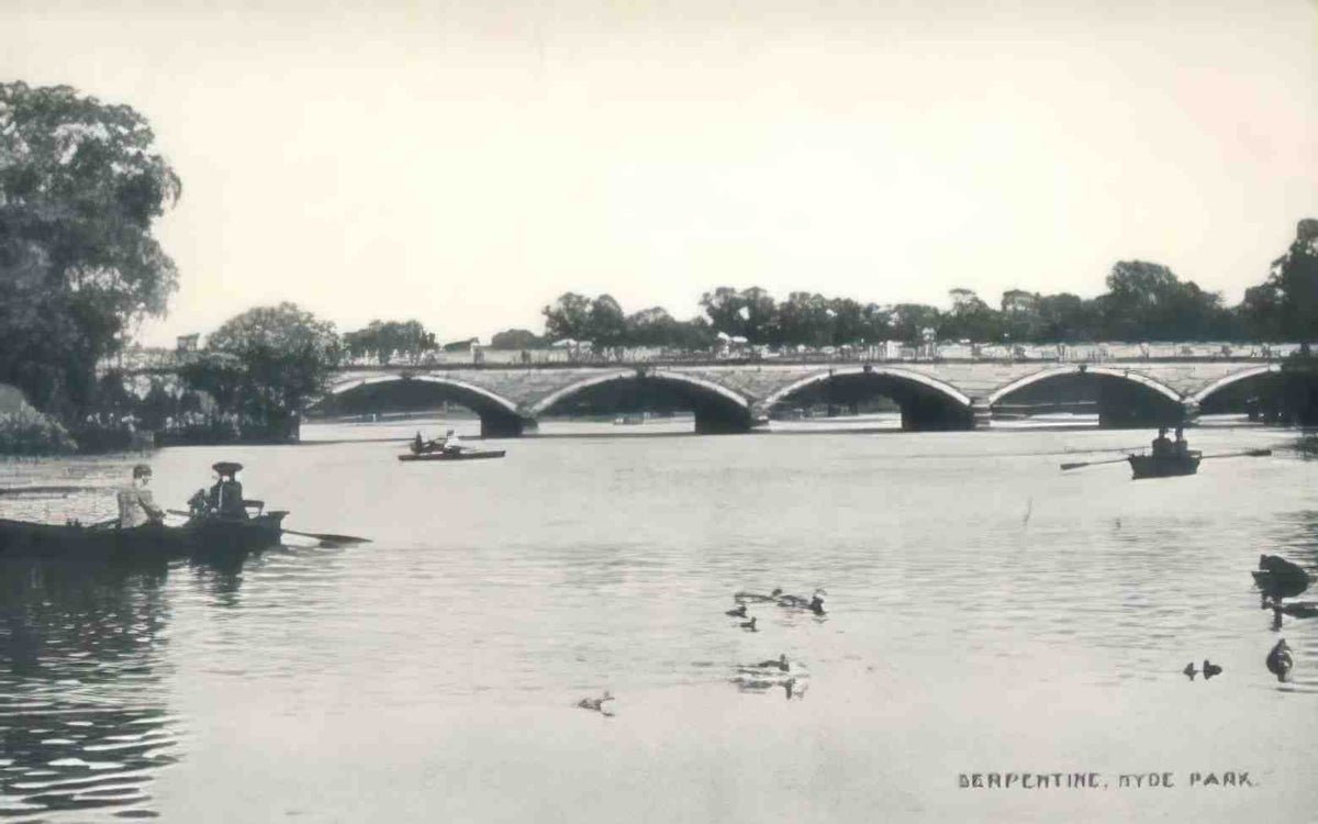London Hyde Park Serpentine 1910s Vintage A4 Photo Print