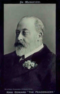 London King Edward VII Memorial Card 1910 Vintage A4 Photo Print