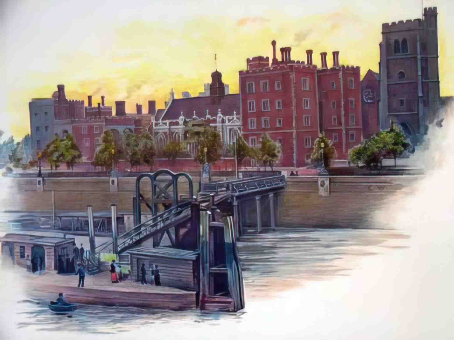 London Lambeth Palace 1880s Vintage A4 Photo Print