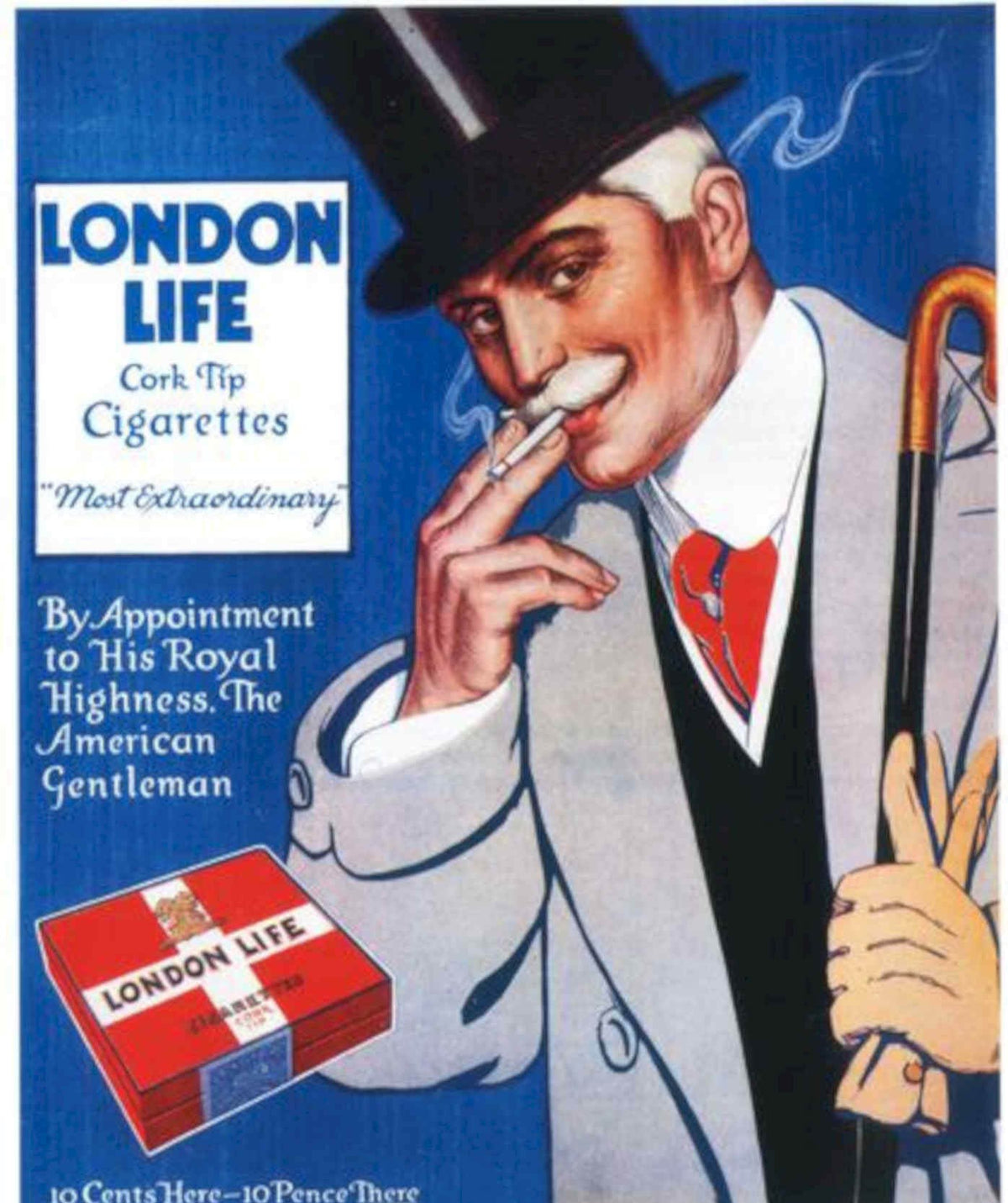 London Life Gentleman Vintage Retro Advert Poster A4 Photo Print
