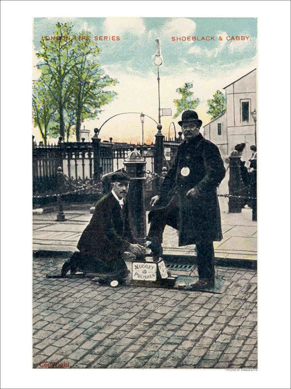 London Life Shoeblack And Cabby Vintage Retro Advert Poster A4 Photo Print