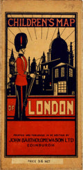 London Map Children Vintage Retro Advert Poster A4 Photo Print