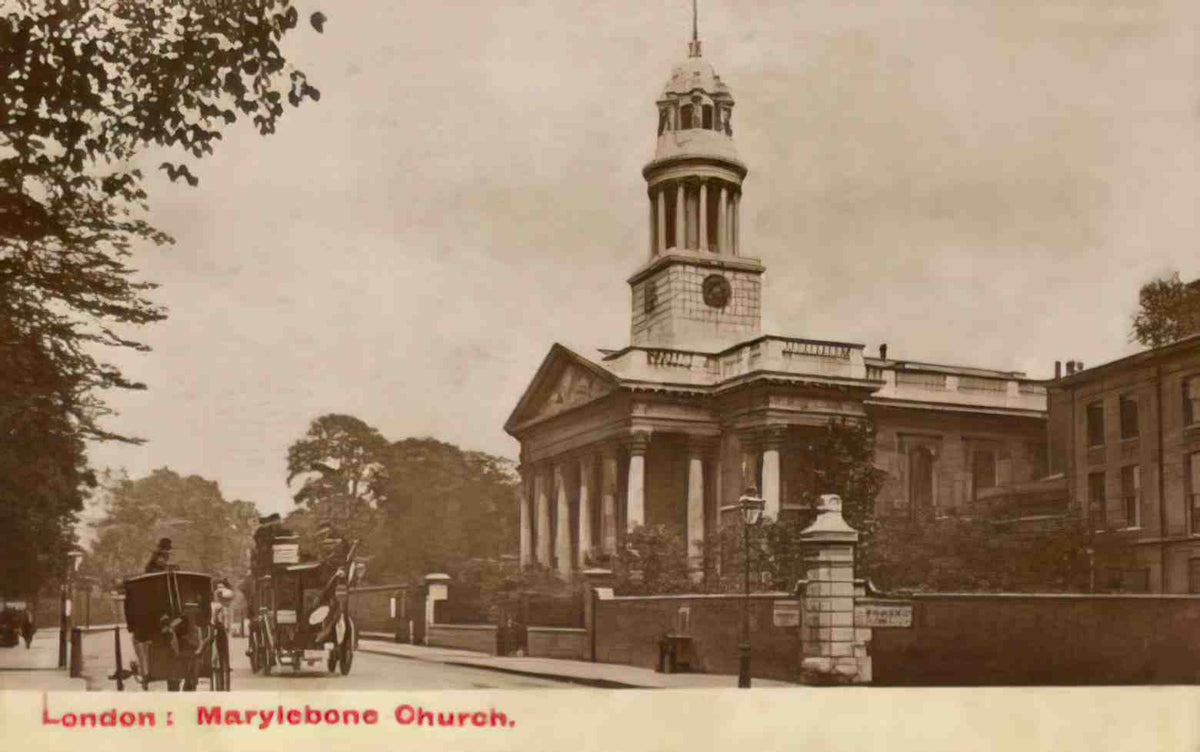 London Marylebone Church Vintage A4 Photo Print