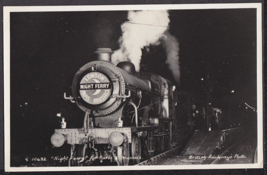 London Paris Bruxelles Night Ferry Steam Engine Train Vintage A4 Photo Print