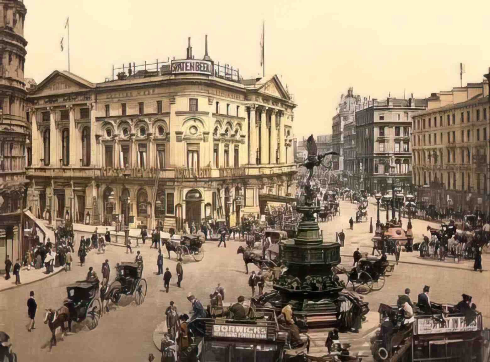 London Piccadilly Circus Vintage A4 Photo Print
