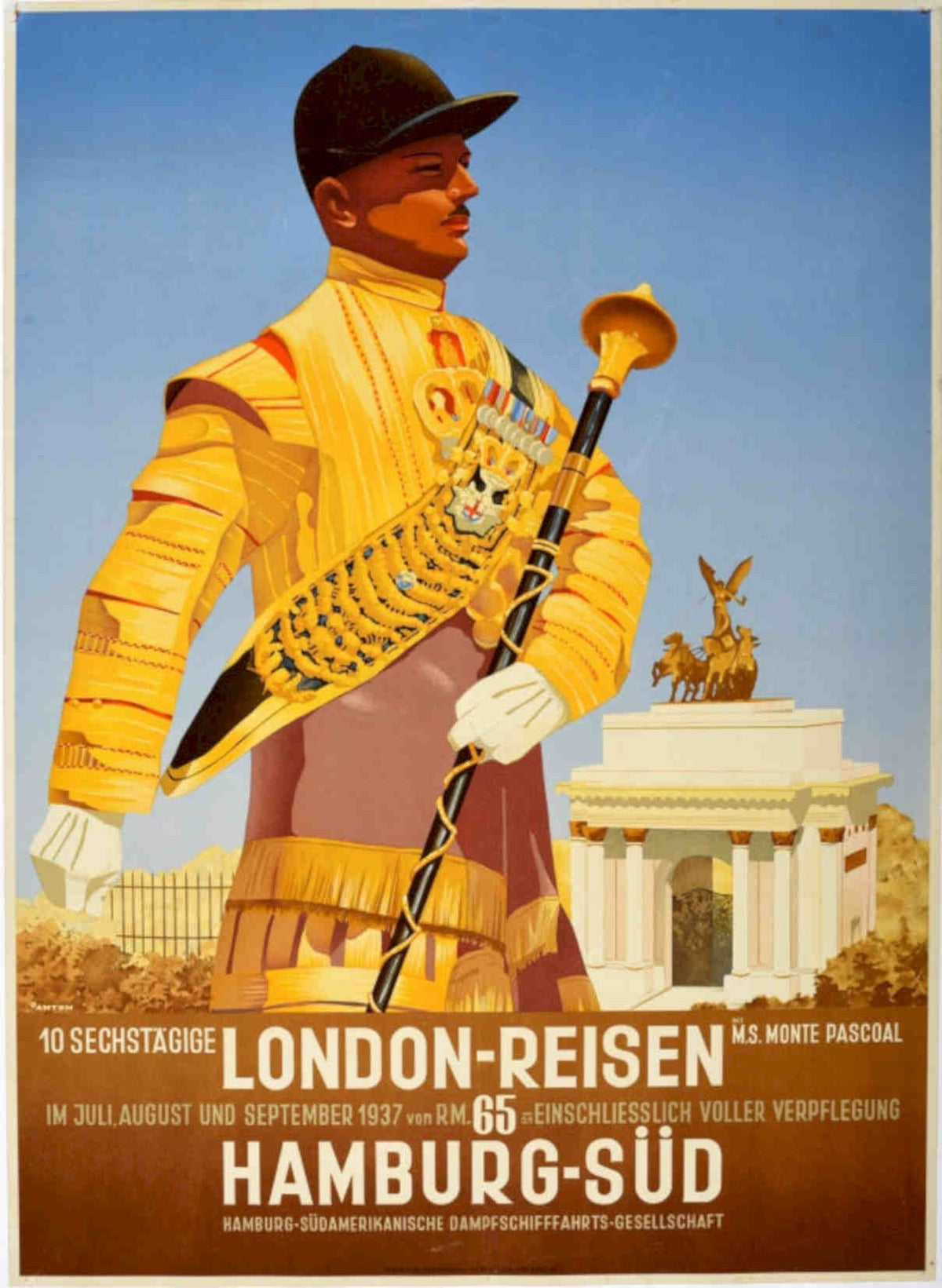 London Reisen 1937 Vintage Retro Advert Poster A4 Photo Print