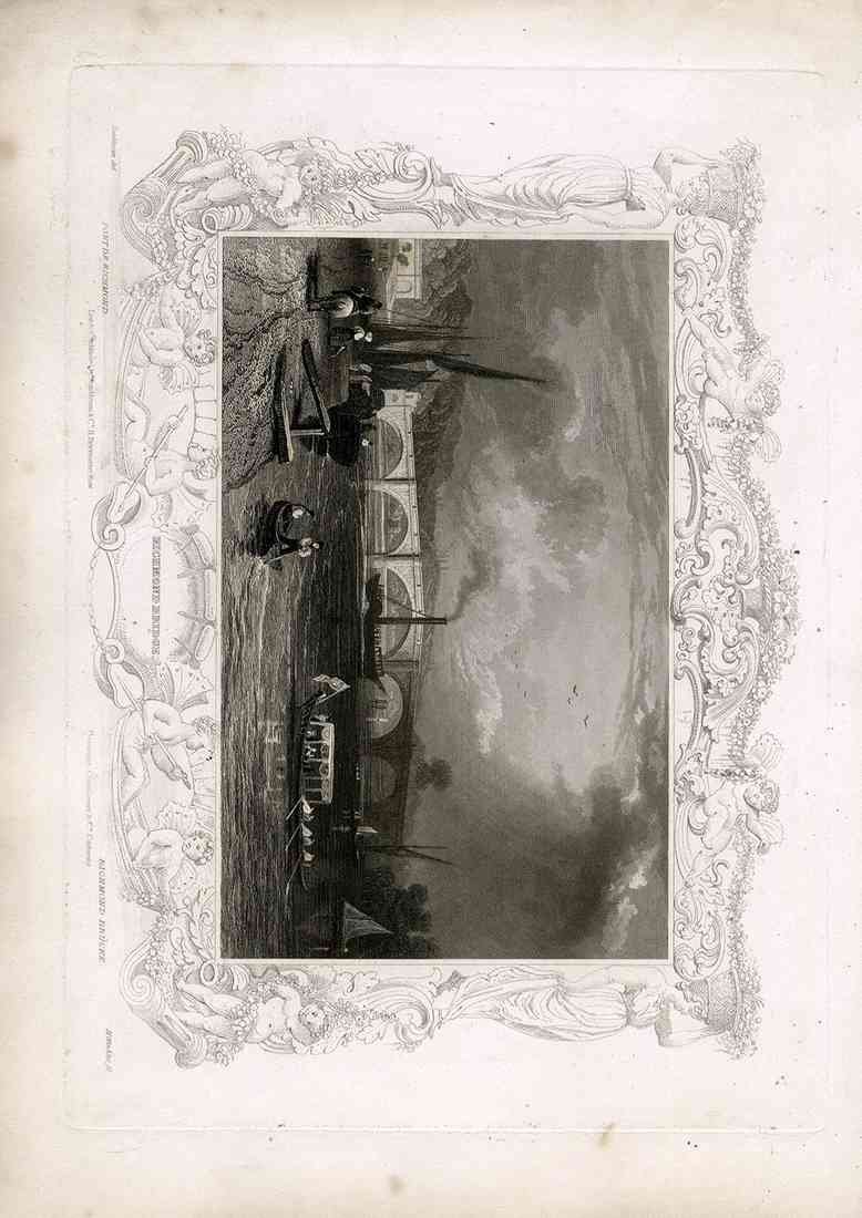 London Richmond Bridge England Tombleson Winkles 1835 A4 Photo Print