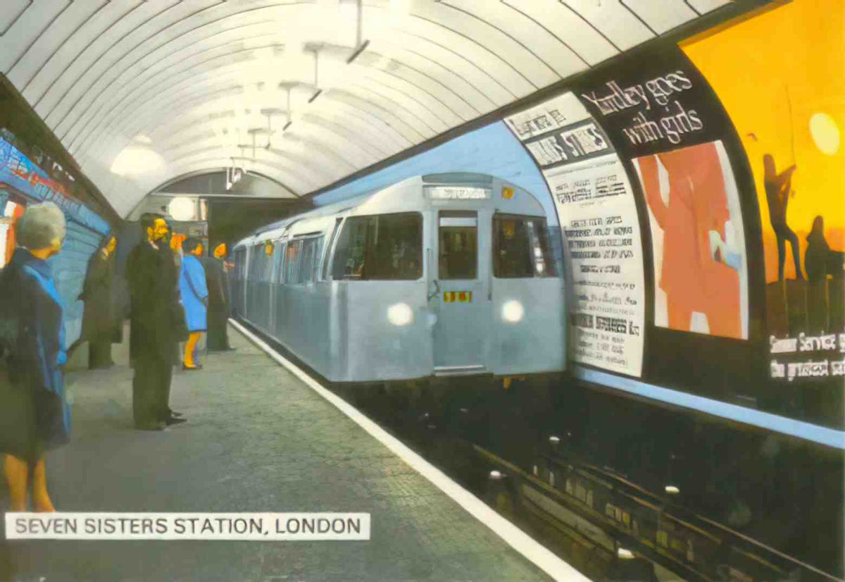London Seven Sisters Rail Station Vintage A4 Photo Print