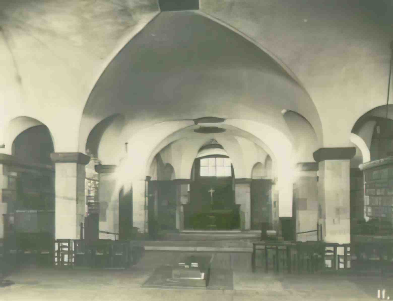 London St Pauls Cathedral St Faiths Chapel in Crypt Vintage A4 Photo Print