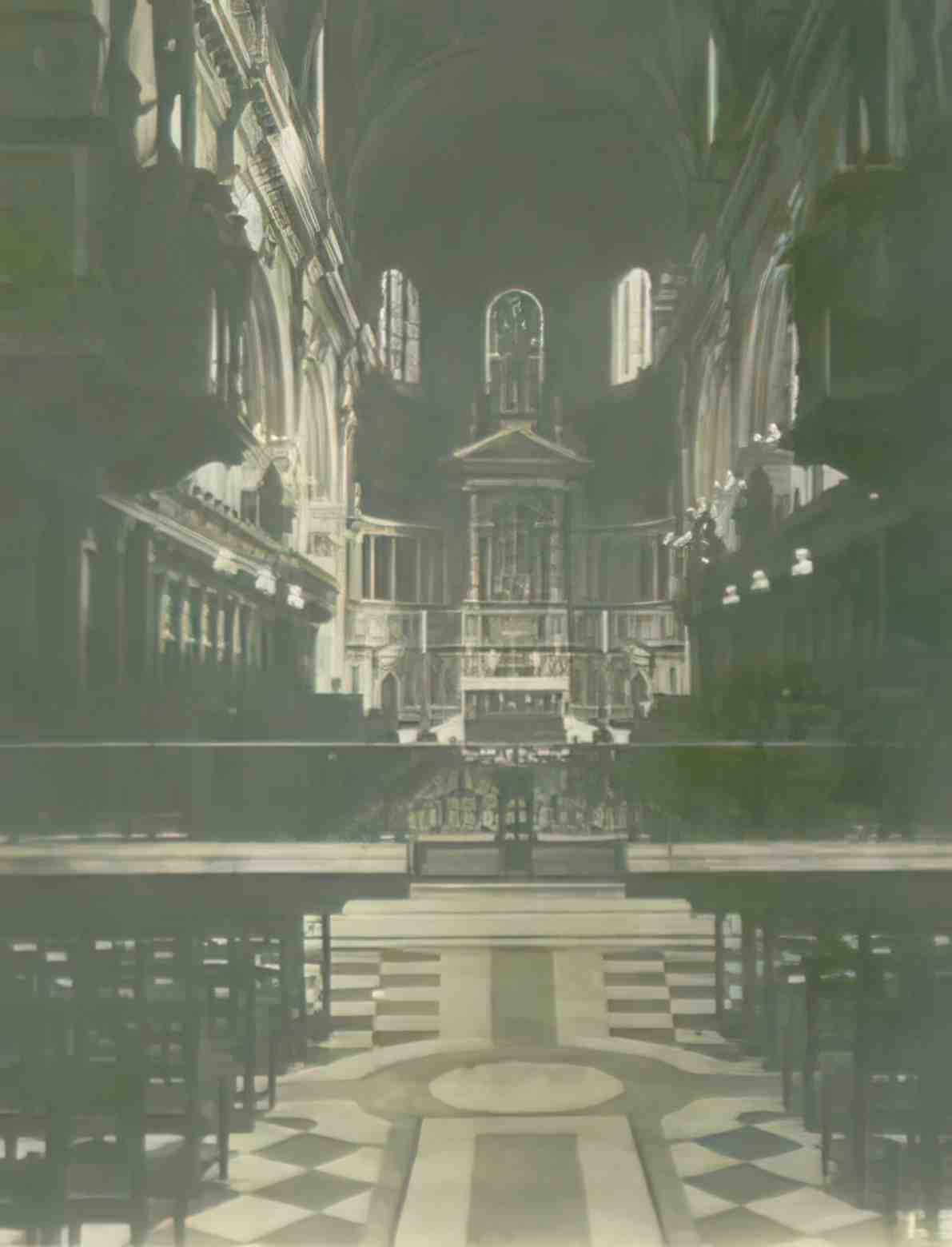 London St Pauls Cathedral The Choir Vintage A4 Photo Print