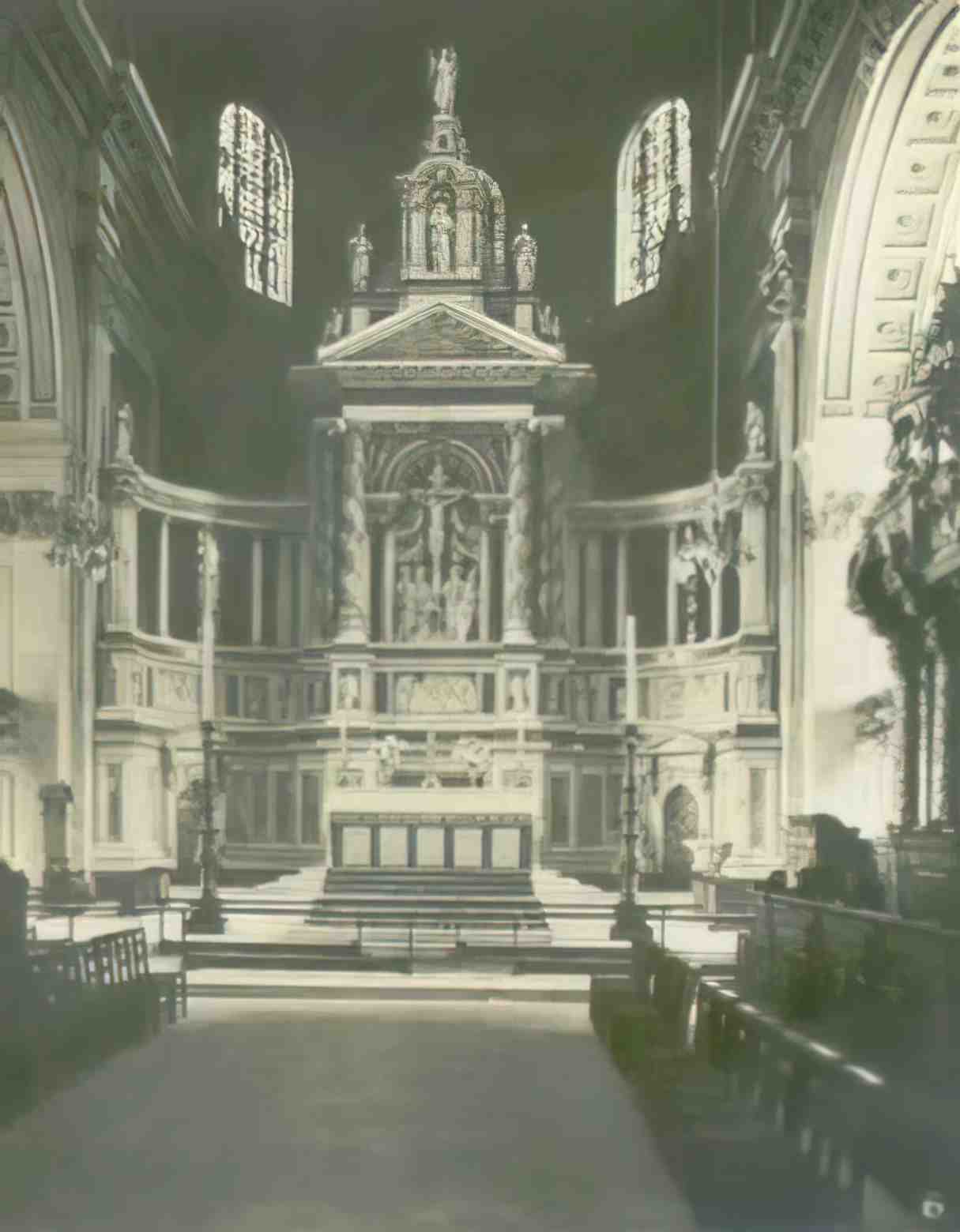 London St Pauls Cathedral The Reredos Vintage A4 Photo Print