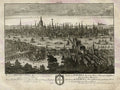 London Thames St Pauls Cathedral Haffner Rupprecht 1745 Vintage A4 Photo Print