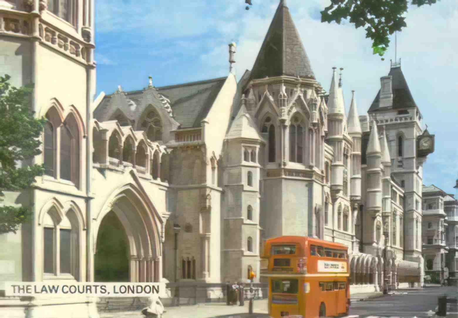 London The Law Courts 1960s Vintage A4 Photo Print