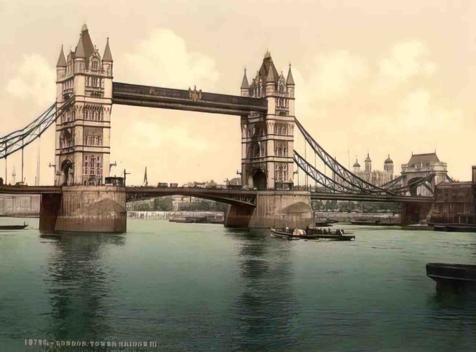 London Tower Bridge III Vintage A4 Photo Print