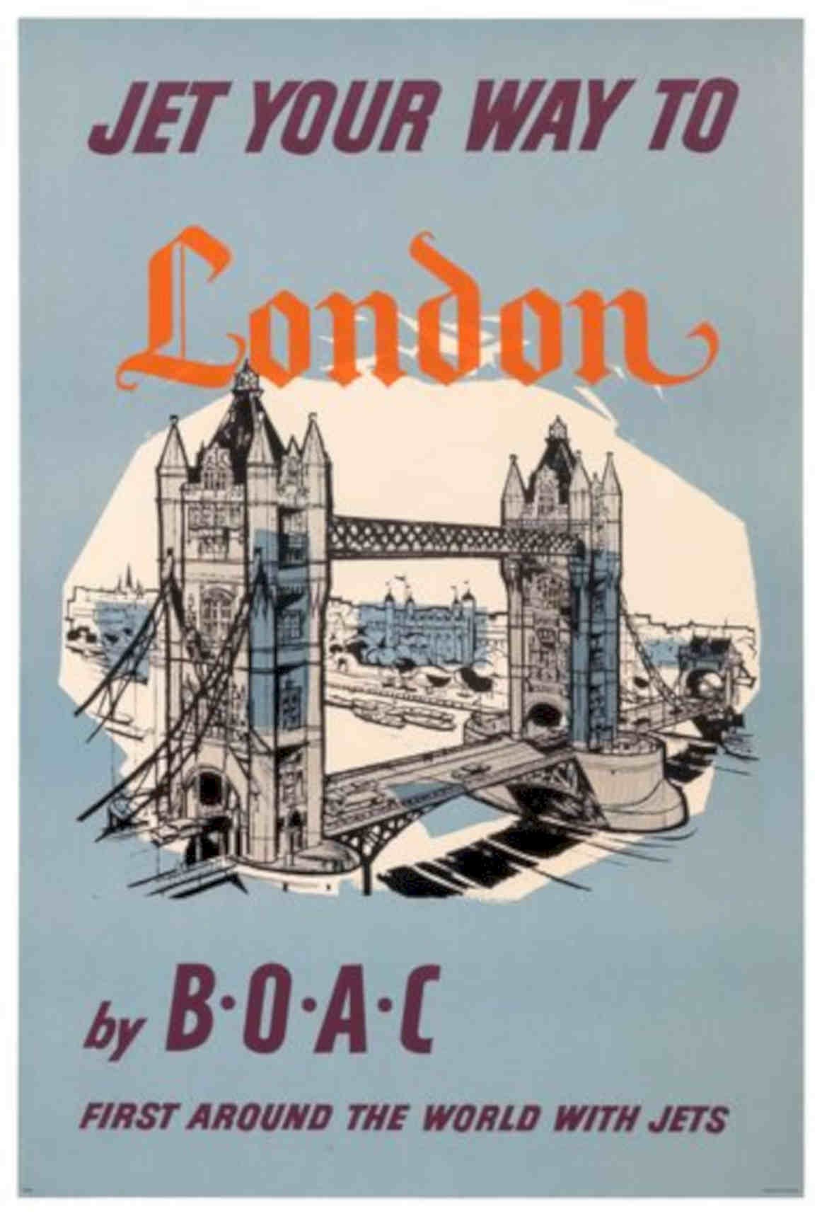 London Tower Bridge Vintage Retro Advert Poster A4 Photo Print 2