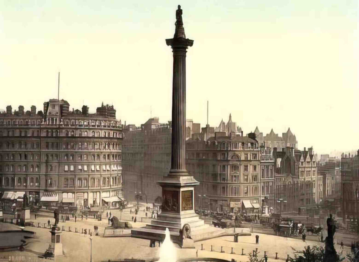 London Trafalgar Square Vintage A4 Photo Print