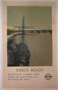 London Underground Poster Kings Reach Charles Pears Vintage Advert A4 Photo Print