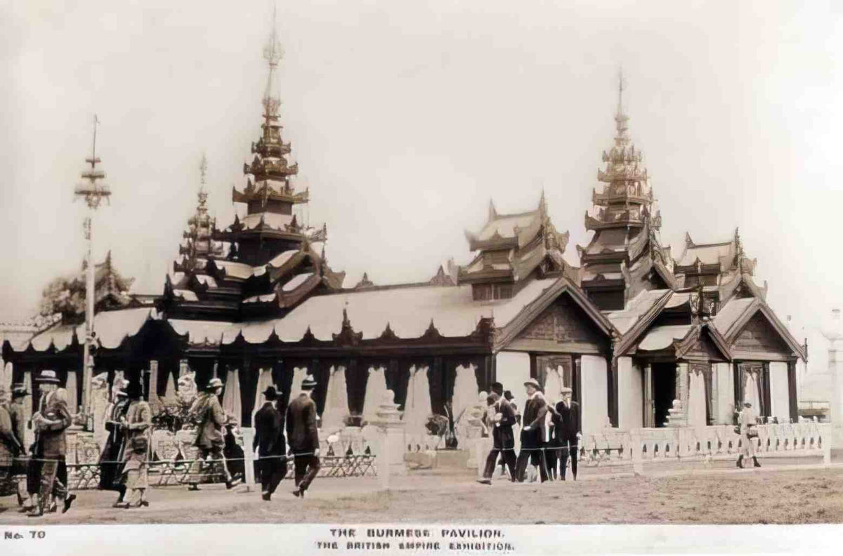 London Wembley British Empire Exhibition Burmese Pavilion 1924 Vintage A4 Photo Print