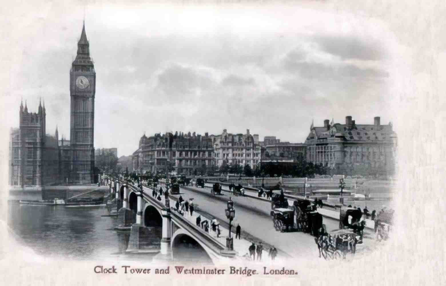 London Westminster Bridge Vintage A4 Photo Print