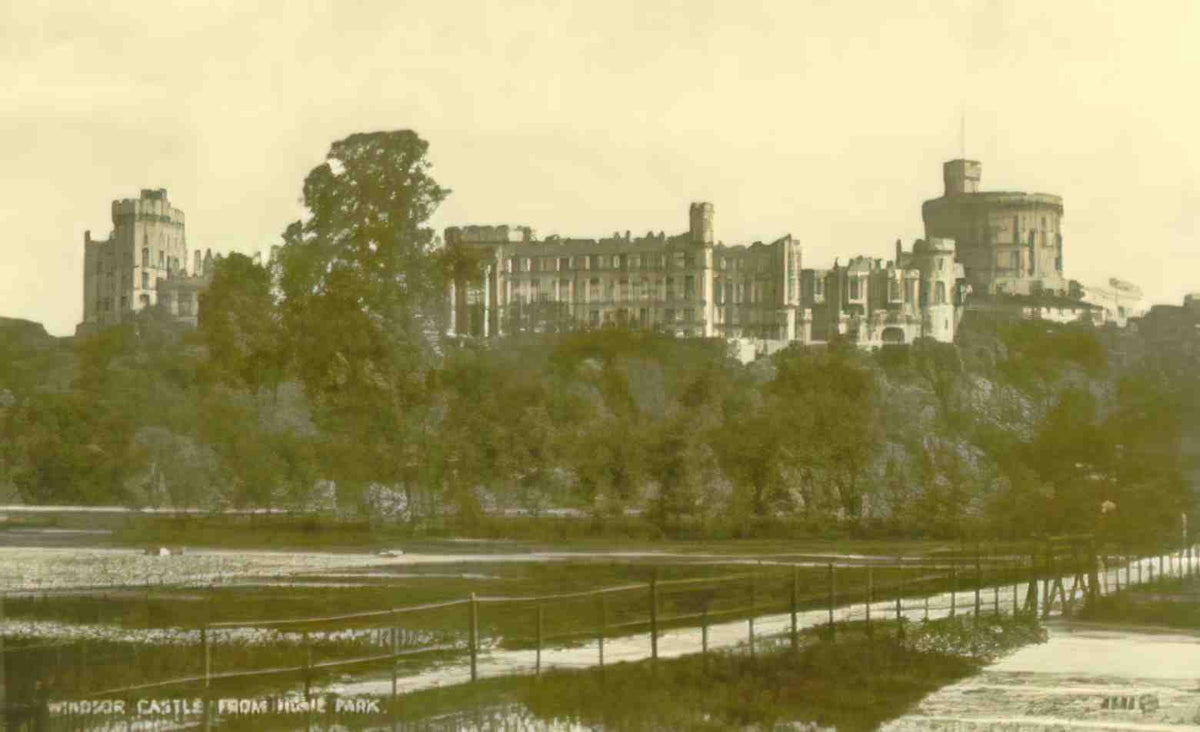 London Windsor Castle from Home Park Vintage A4 Photo Print