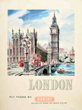 London Zeppelin Qantas Vintage Retro Advert Poster A4 Photo Print
