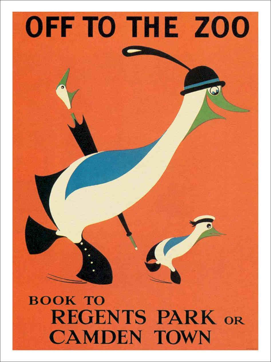 London Zoo Camden Regents Park Vintage Retro Advert Poster A4 Photo Print