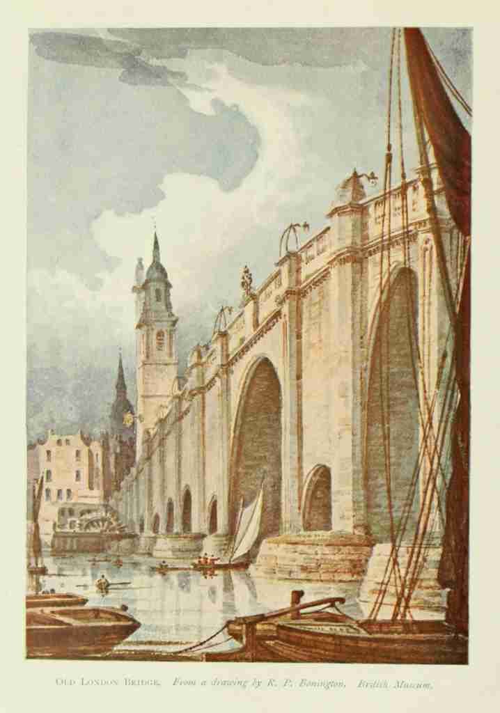 London on Thames in Bygone Days 1903 Old London Bridge P Bonington A4 Photo Print