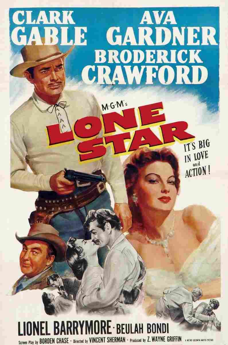 Lone Star 1952 01  film star poster A4 Photo Print