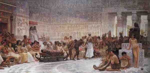Long Edwin Longsden An Egyptian Feast A4 Photo Print